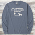 I Don't Care Who Dies Long Sleeve Tee - Blue Jean