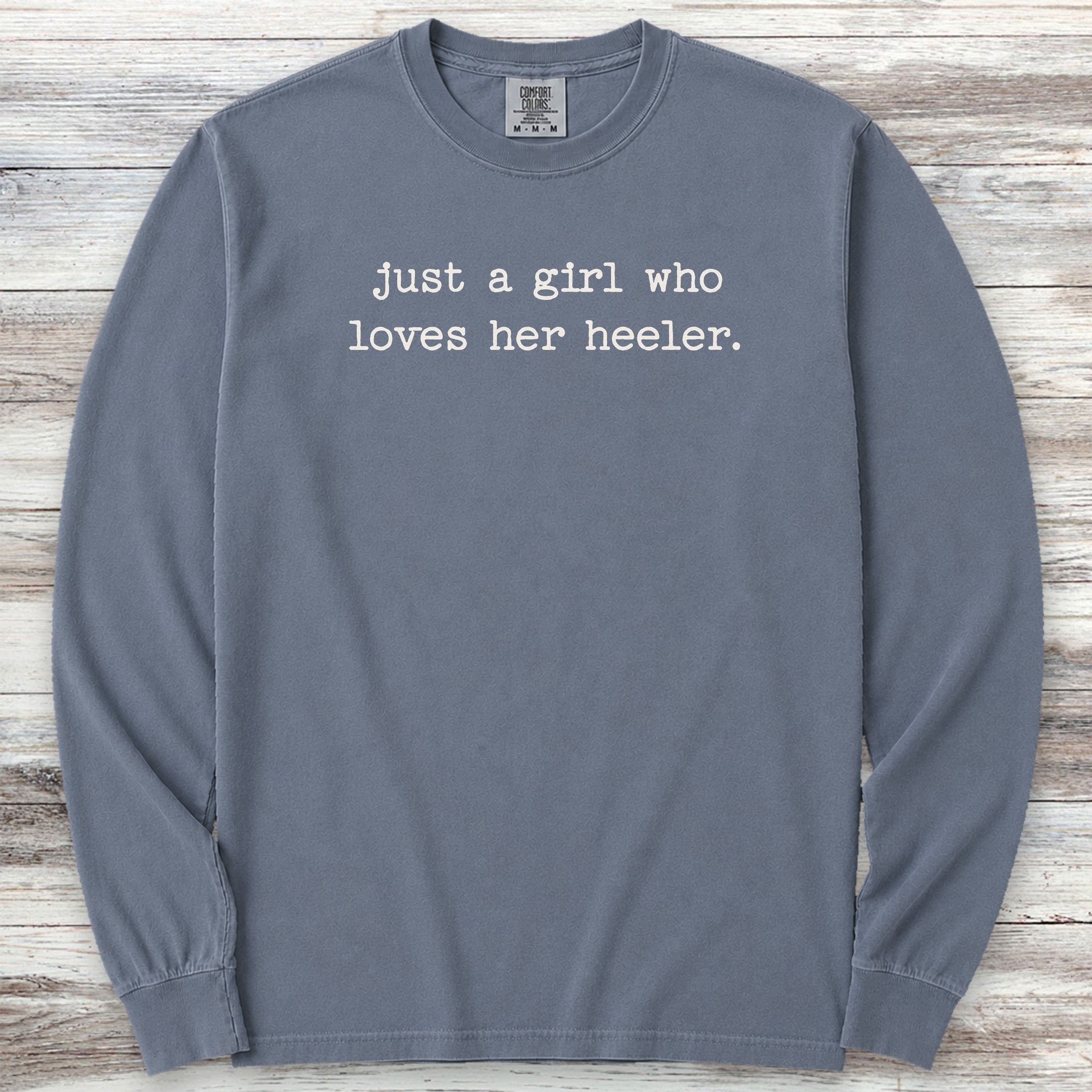 Australian Cattle Dog Girl Long Sleeve Tee - Blue Jean