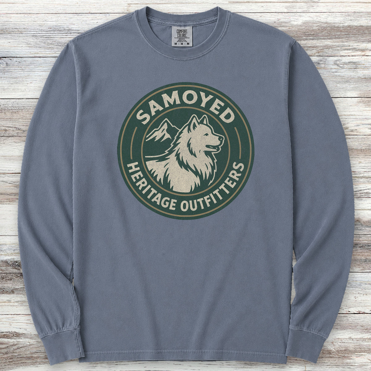 Samoyed Heritage Outfitters Long Sleeve Tee - Blue Jean