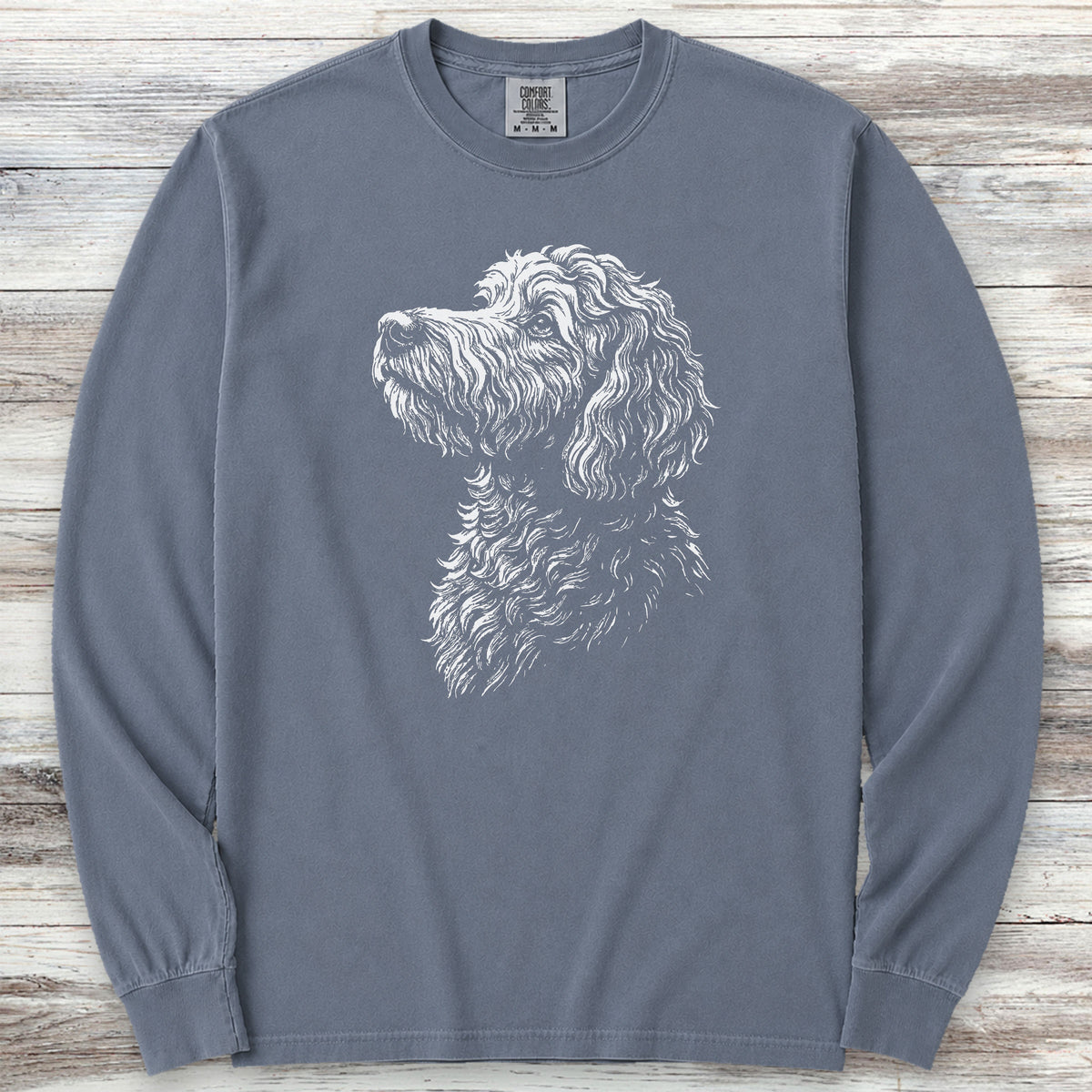 Doodle Loyalty Long Sleeve Tee - Blue Jean