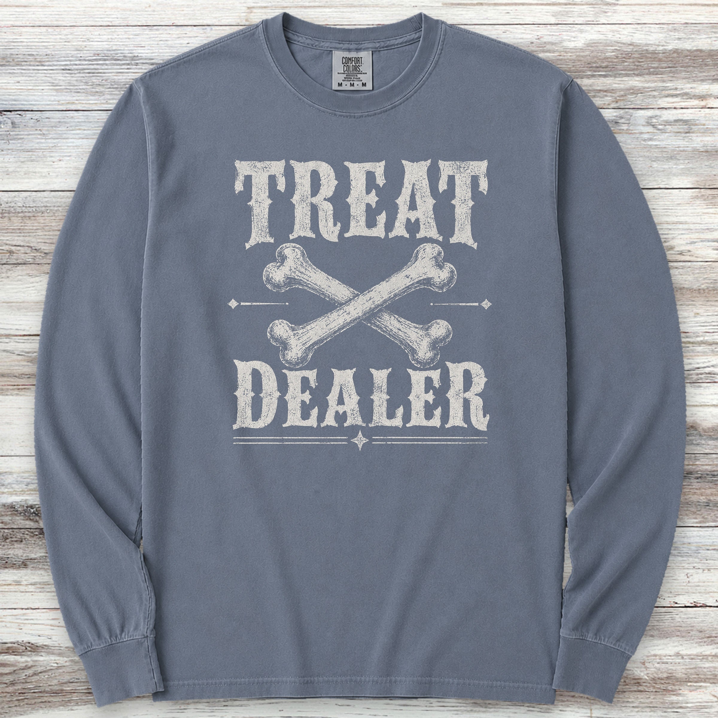 Western Treat Dealer Long Sleeve Tee - Blue Jean