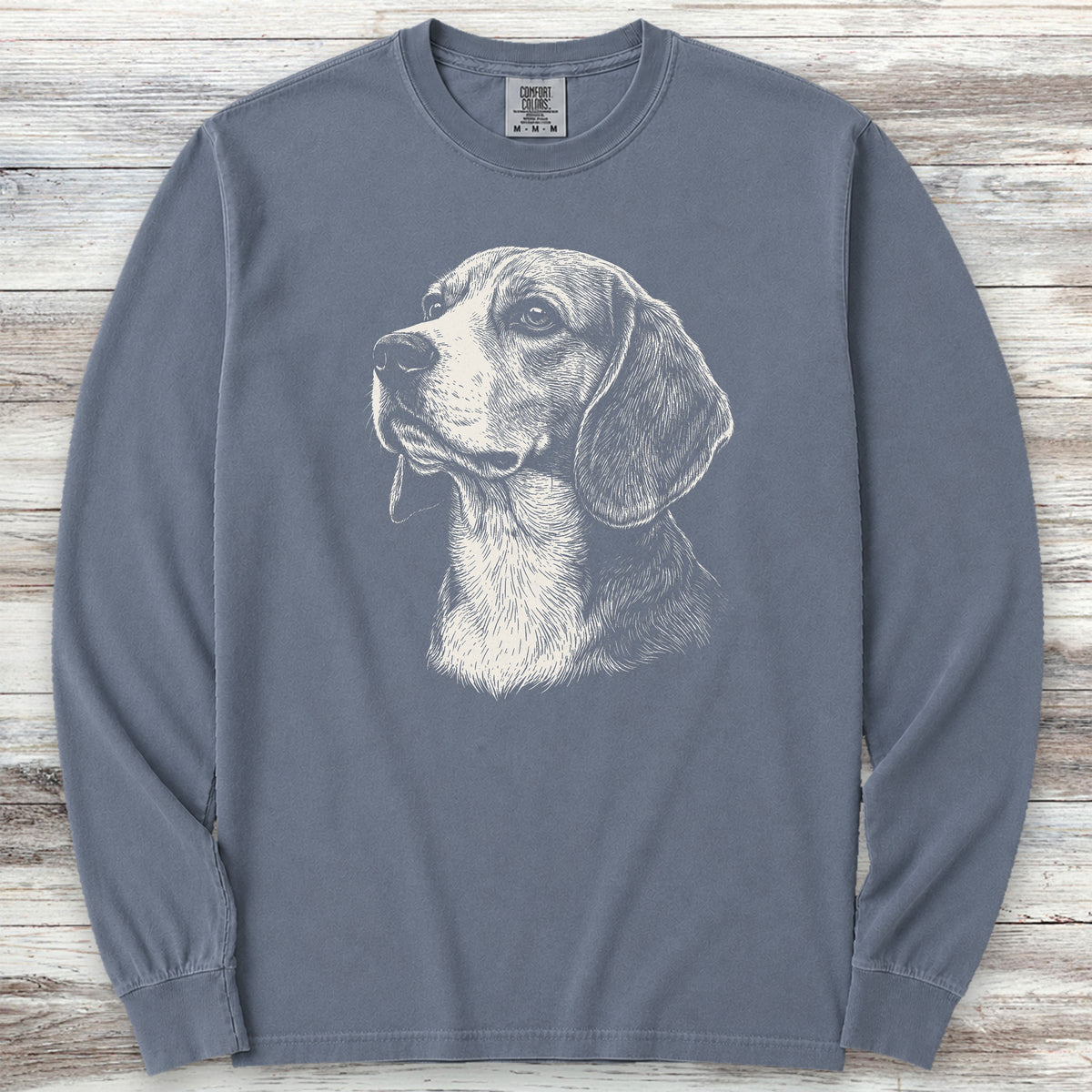 Beagle Loyalty Long Sleeve Tee - Blue Jean