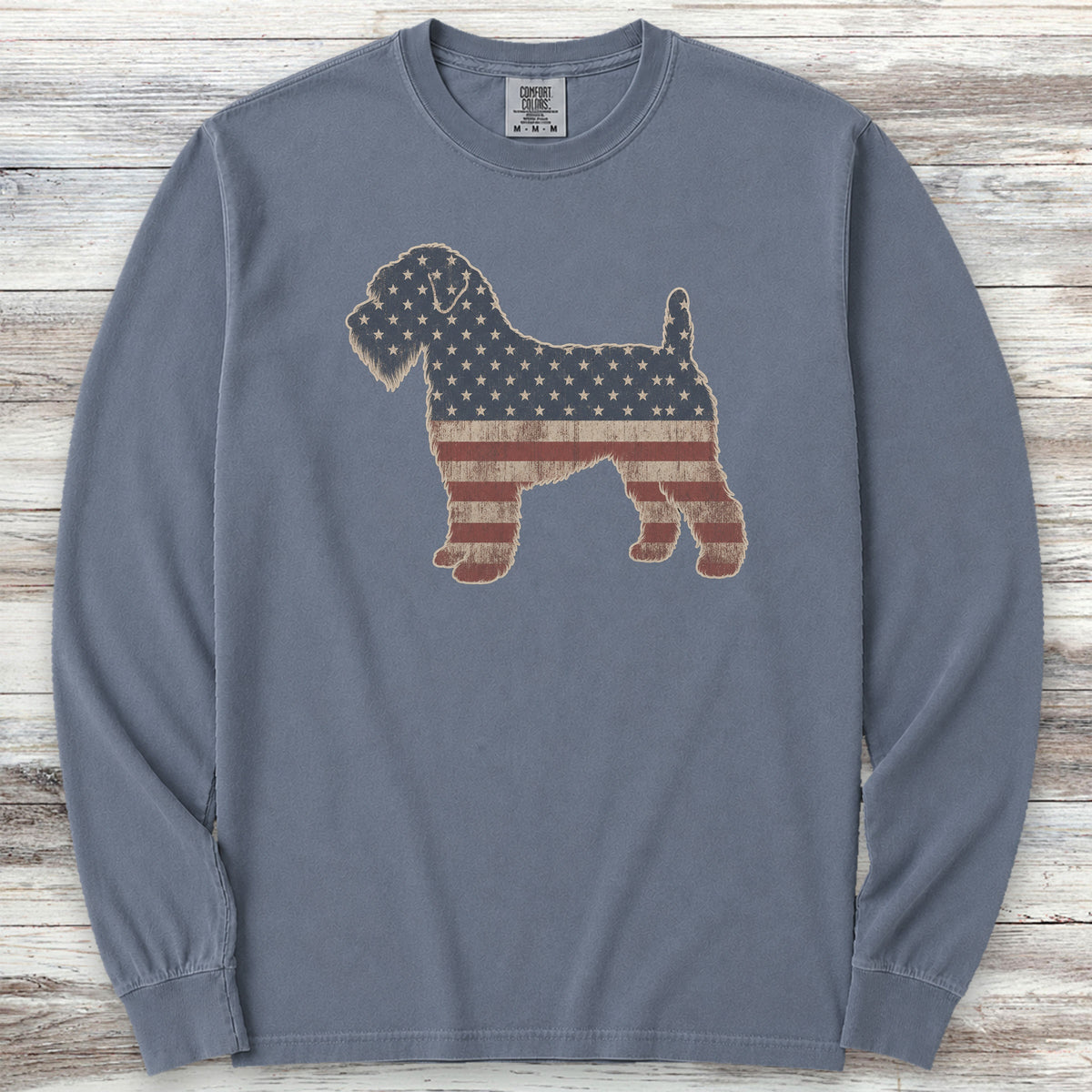 Wheaten Vintage USA Long Sleeve Tee - Blue Jean