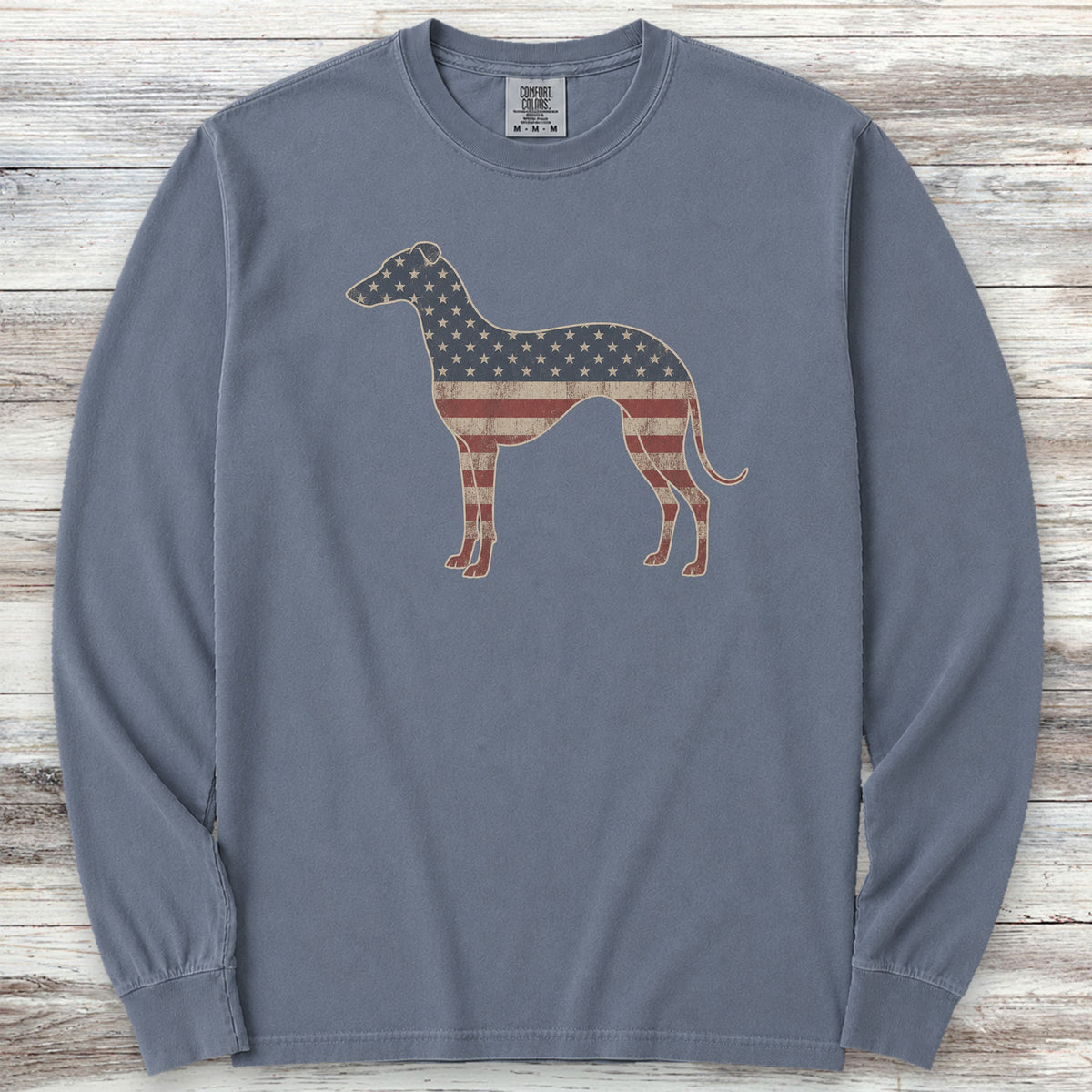 Whippet Vintage USA Long Sleeve Tee - Blue Jean
