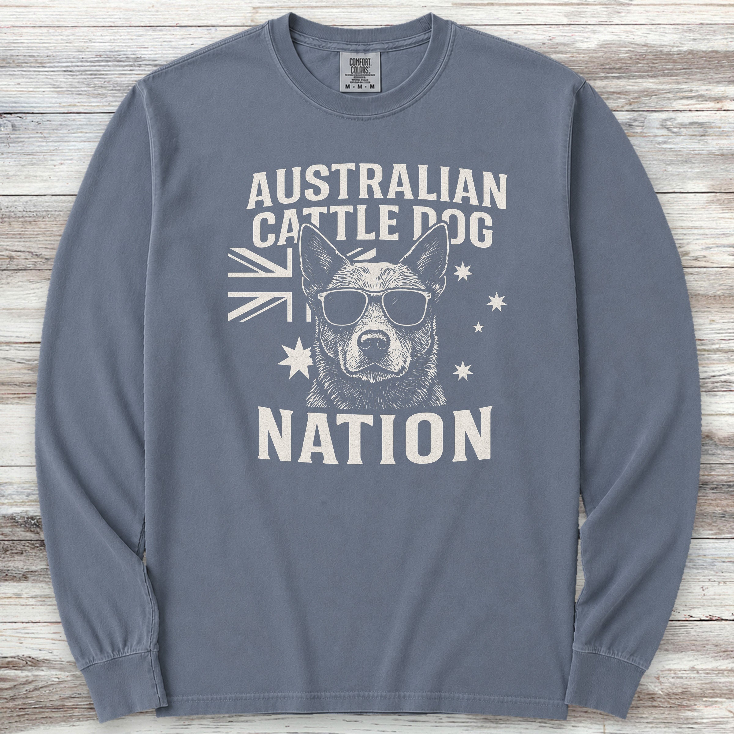 Australian Cattle Dog Australia Long Sleeve Tee - Blue Jean