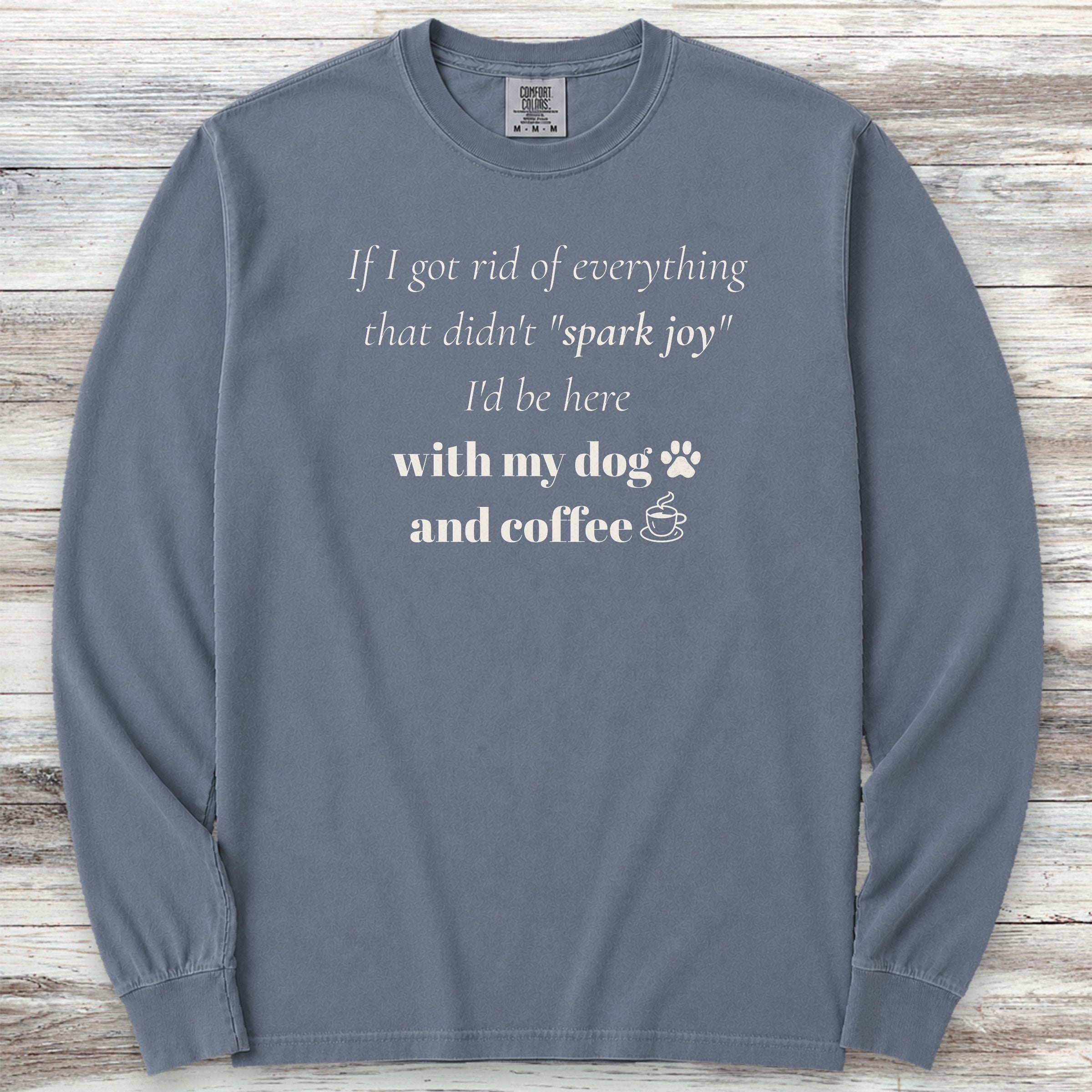 Spark Joy Long Sleeve Tee - Blue Jean
