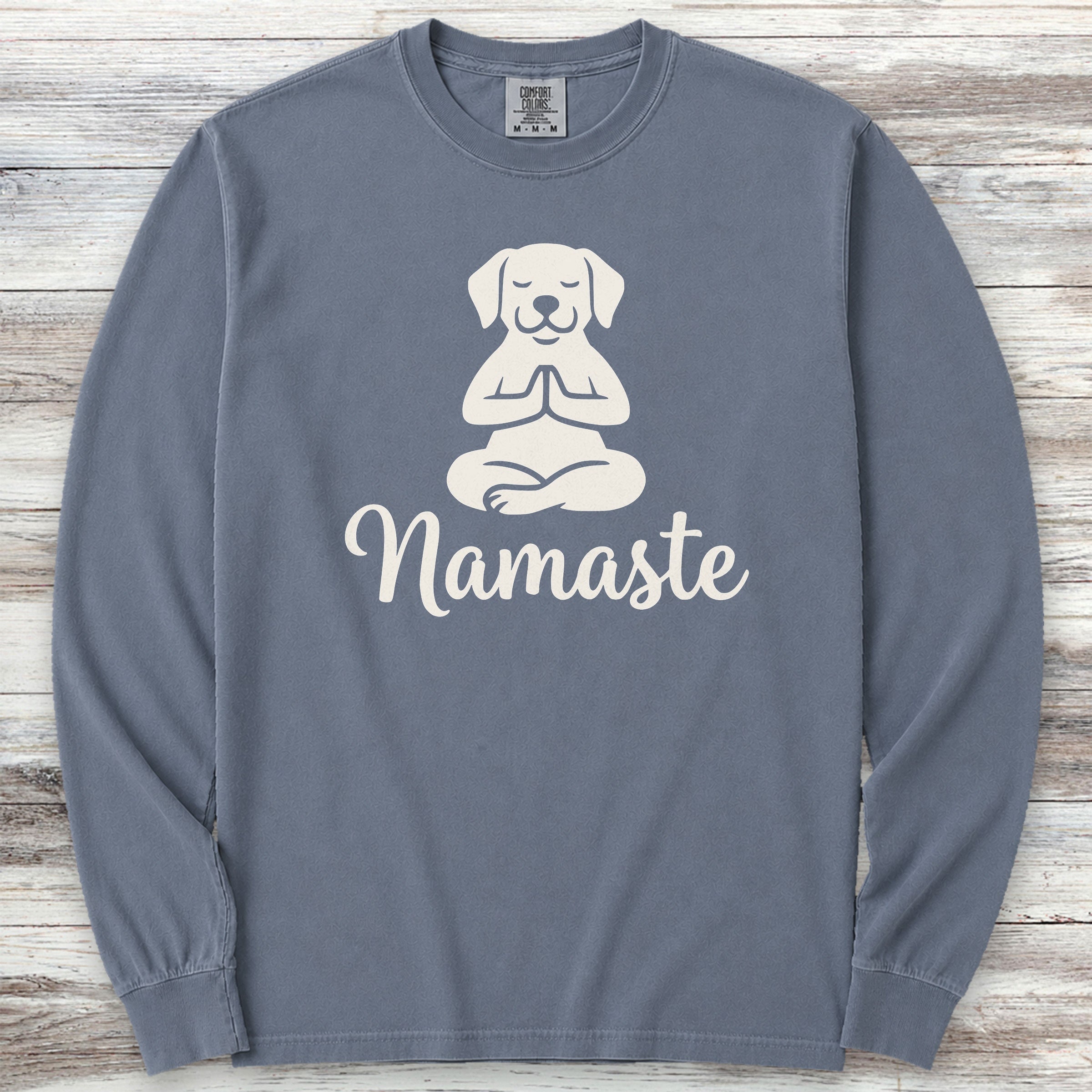 Namaste Long Sleeve Tee - Blue Jean