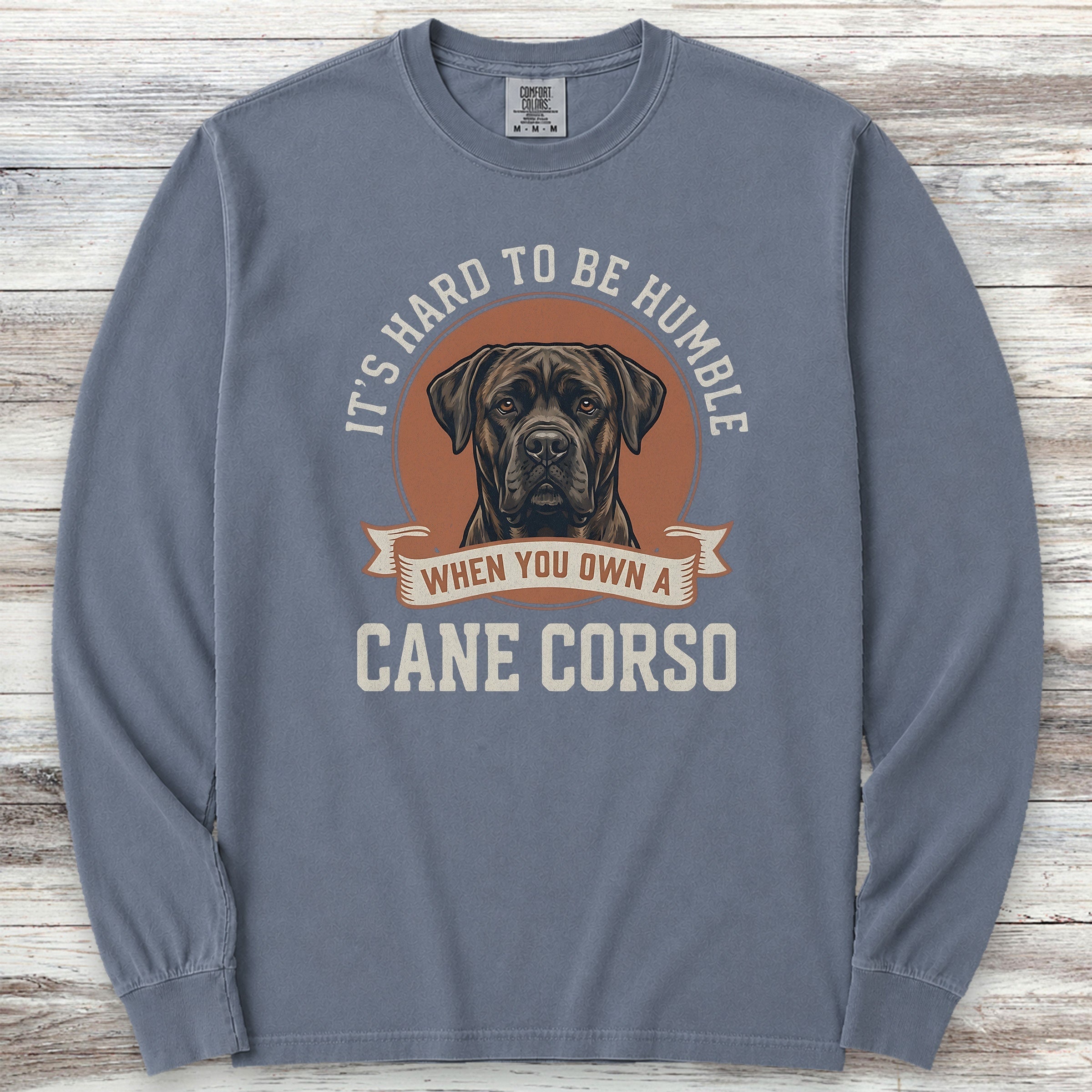Cane Corso Humble Long Sleeve Tee - Blue Jean