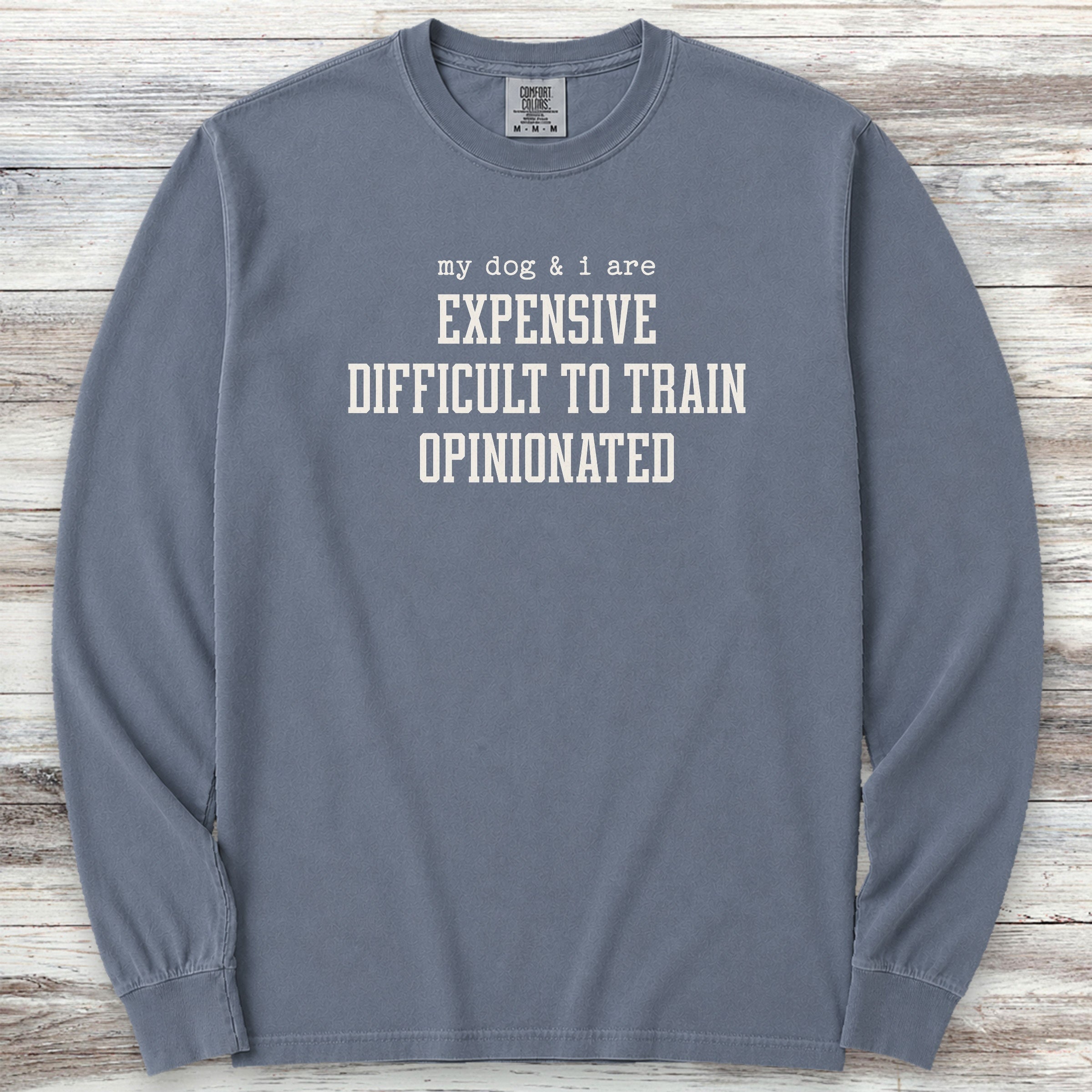 My Dog & I Long Sleeve Tee - Blue Jean