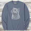 Cairn Terrier Loyalty Long Sleeve Tee - Blue Jean