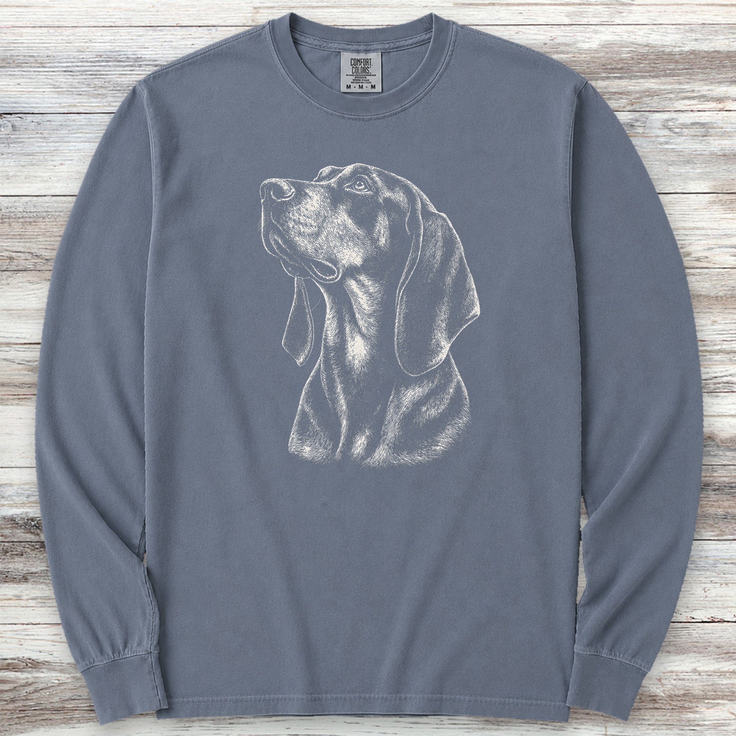 Coonhound Loyalty Long Sleeve Tee - Blue Jean
