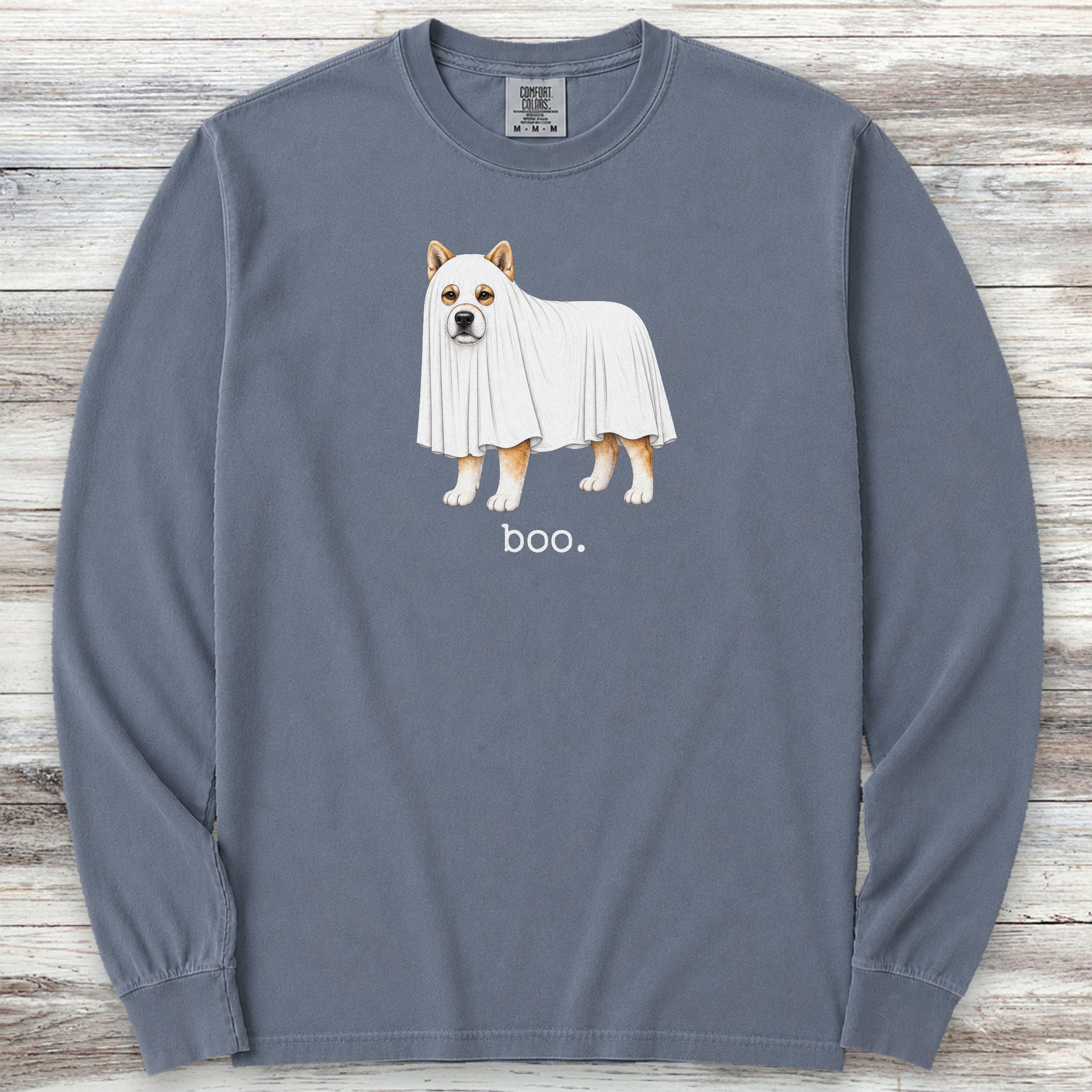 Akita Boo Long Sleeve Tee - Blue Jean