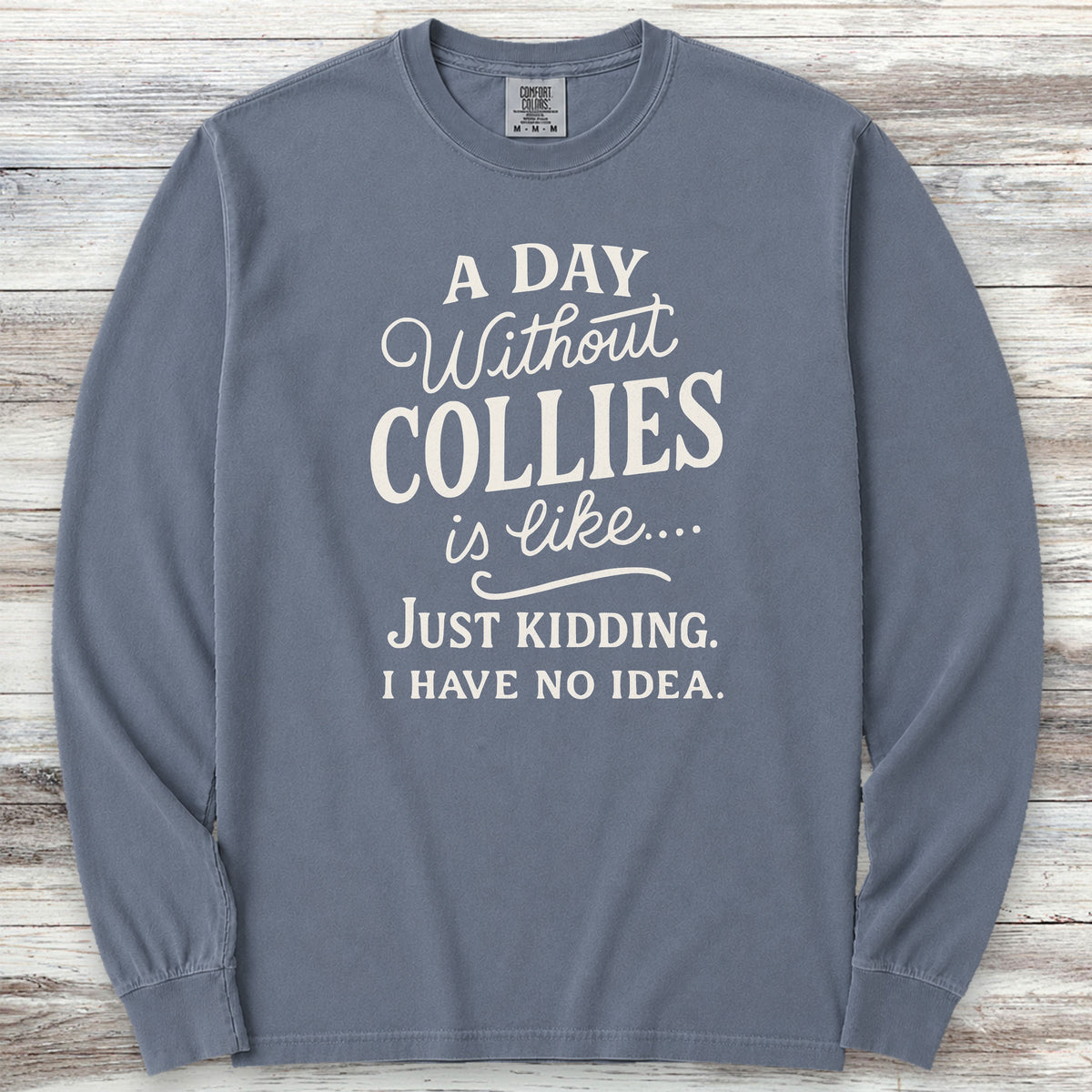 Collie Days Long Sleeve Tee - Blue Jean