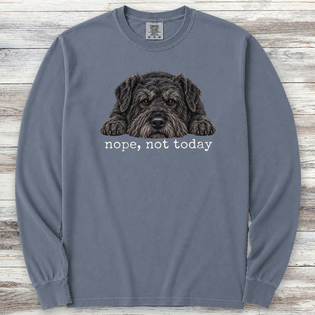 Bouvier Nope Long Sleeve Tee - Blue Jean