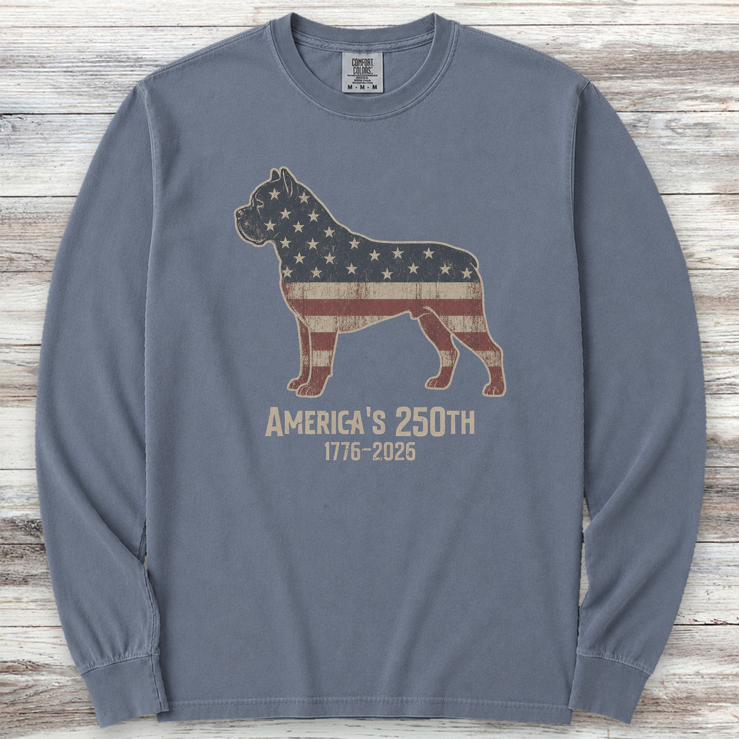 Cane Corso 250 Long Sleeve Tee - Blue Jean