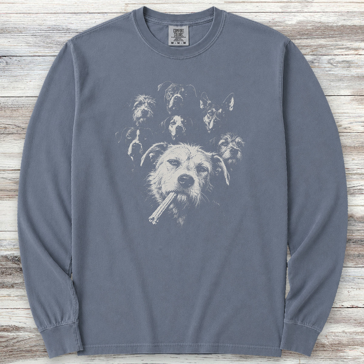 Mutt & The Gang Long Sleeve Tee - Blue Jean