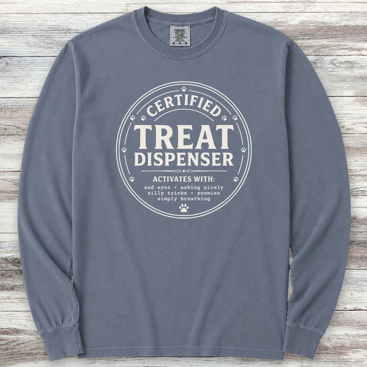 Certified Treat Dispenser Long Sleeve Tee - Blue Jean