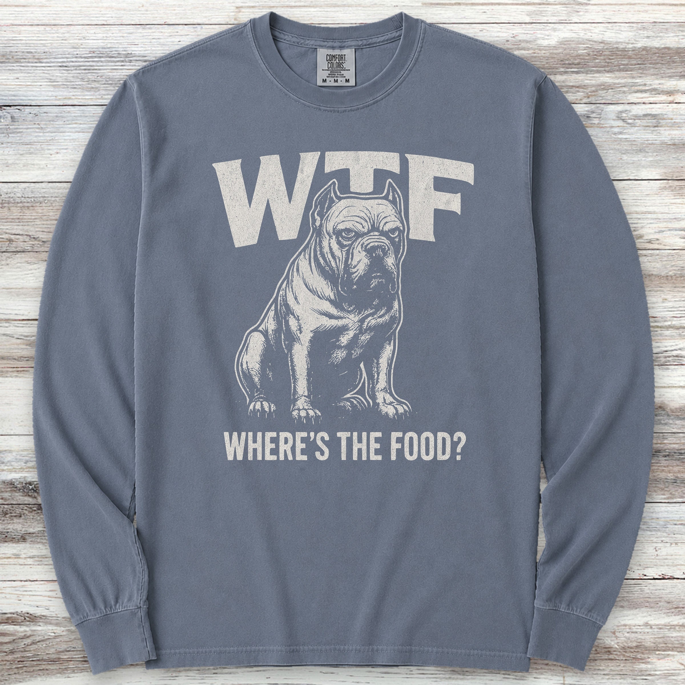 Cane Corso WTF Long Sleeve Tee - Blue Jean