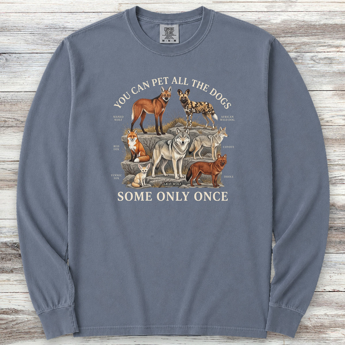 Only Once Long Sleeve Tee - Blue Jean