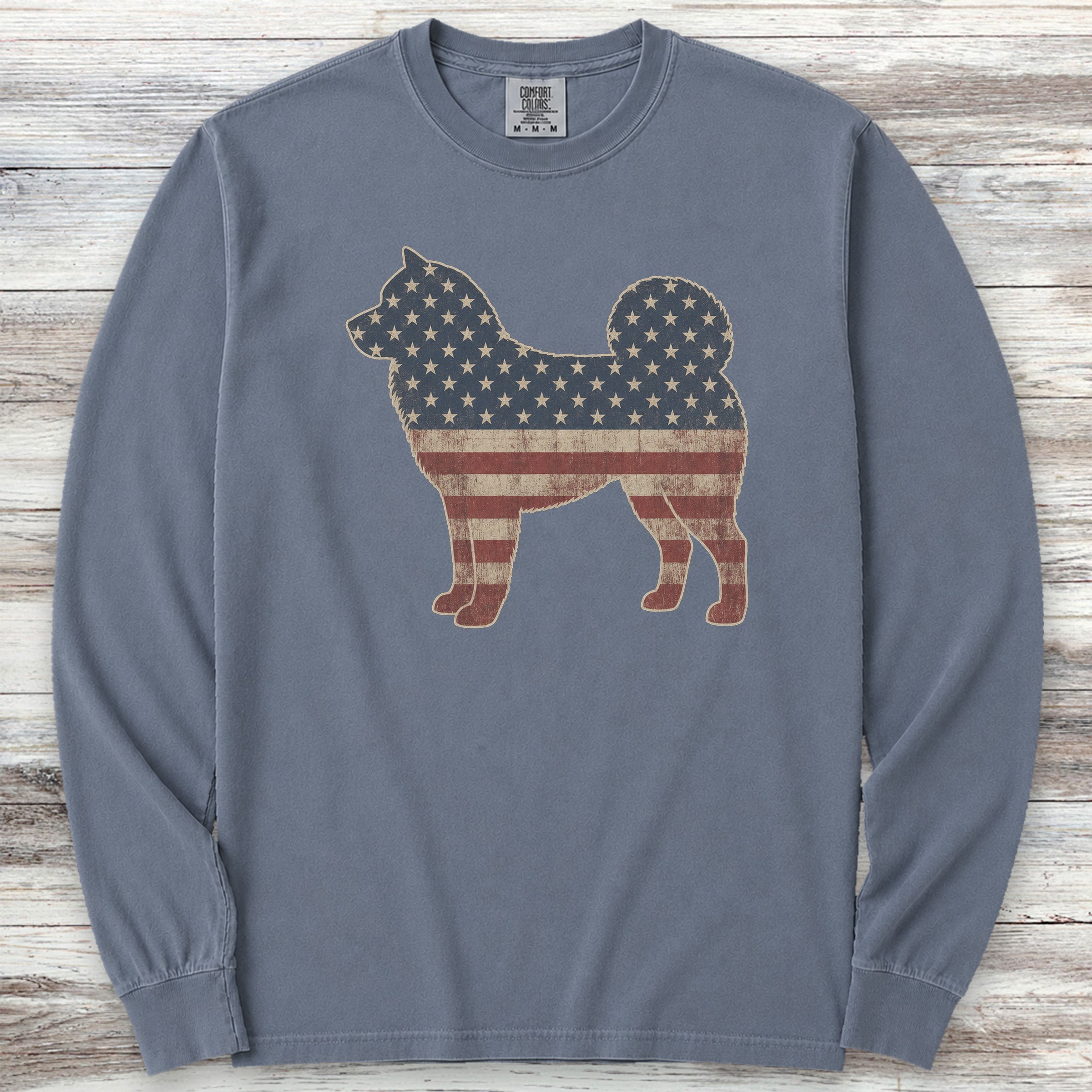 Akita Vintage USA Long Sleeve Tee - Blue Jean
