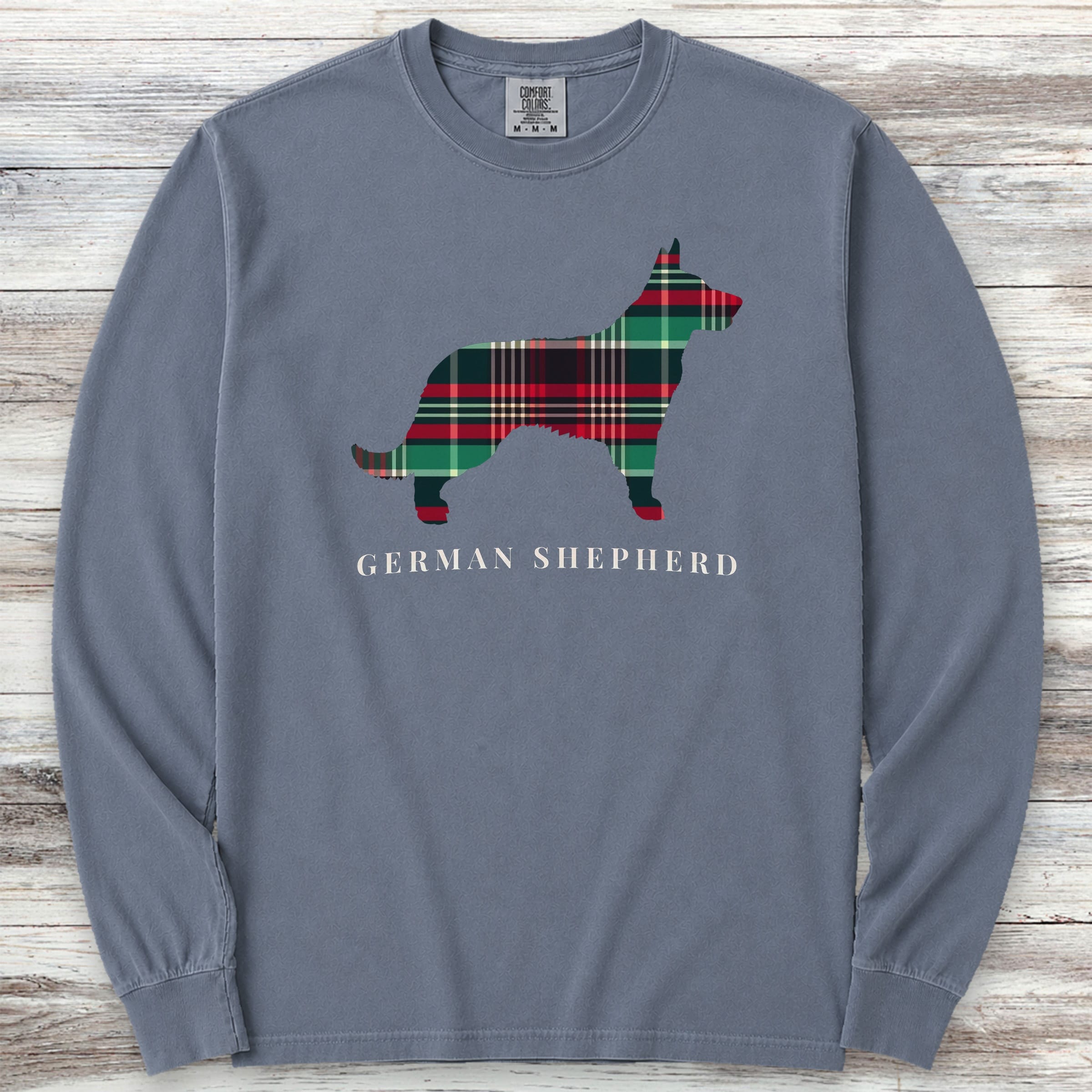 German Shepherd Winter 2025 Long Sleeve Tee - Blue Jean