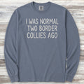 Border Collie Normal Long Sleeve Tee - Blue Jean