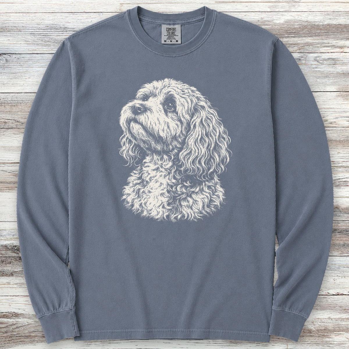 Cockapoo Loyalty Long Sleeve Tee - Blue Jean