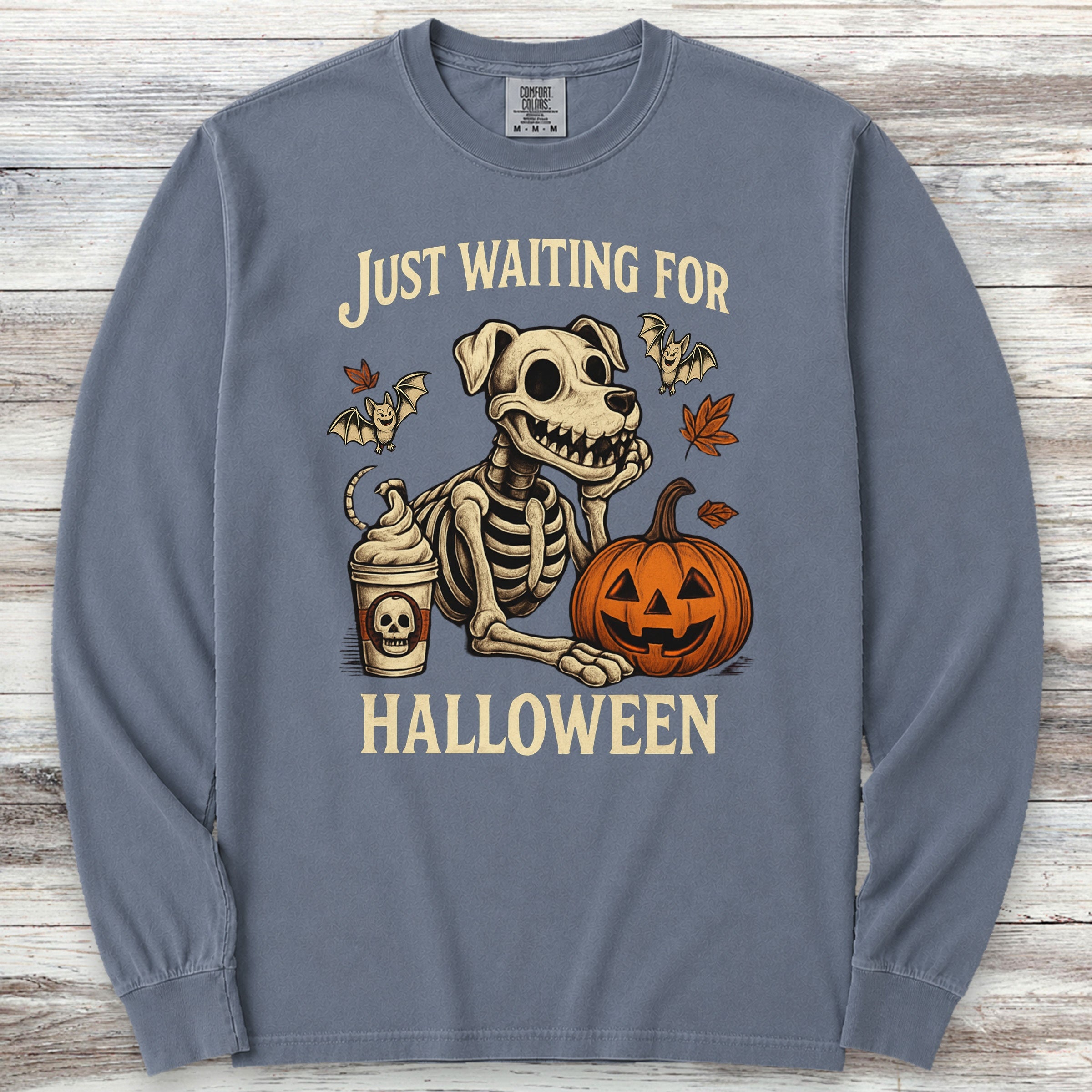 Wait For It Long Sleeve Tee - Blue Jean