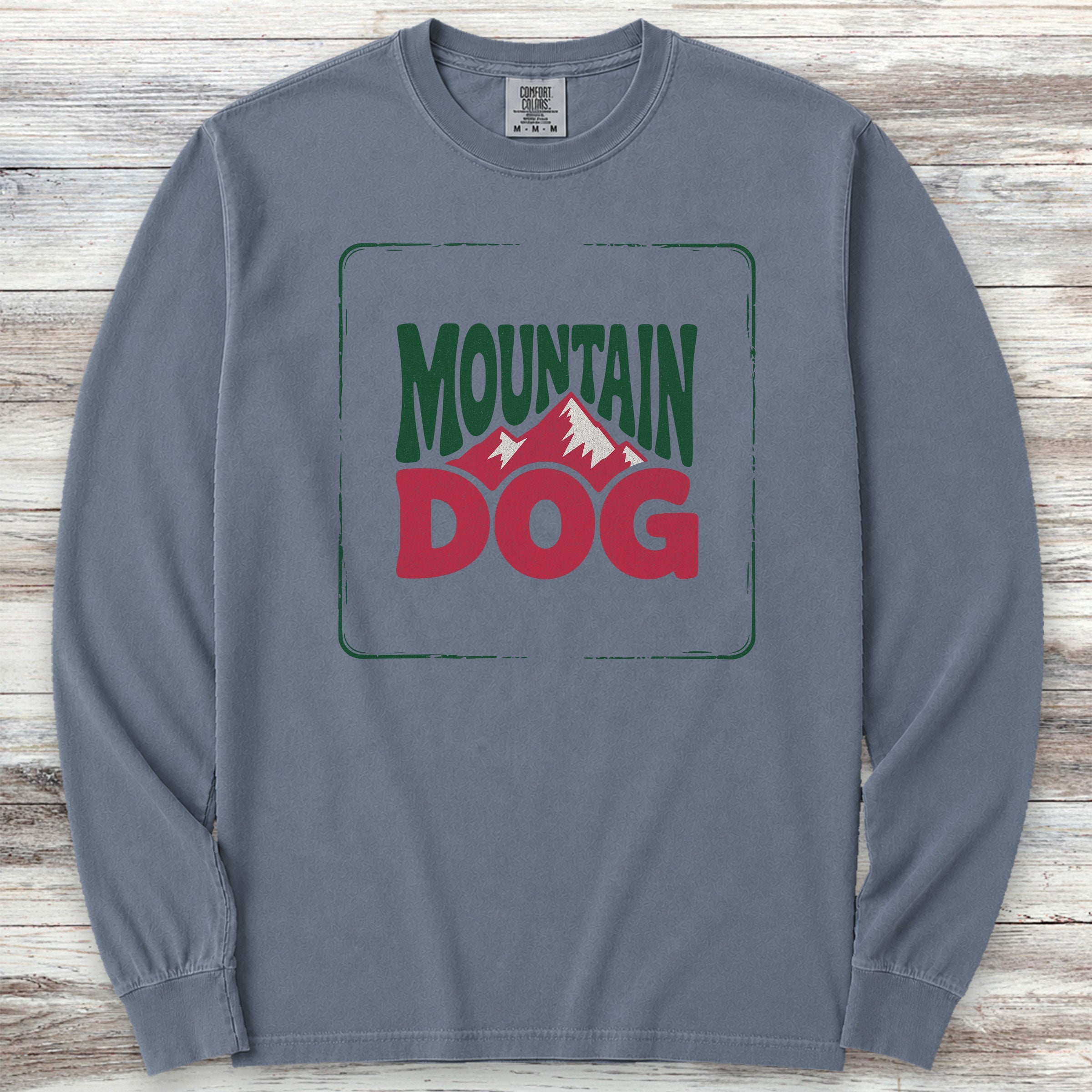Mountain Dog Long Sleeve Tee - Blue Jean
