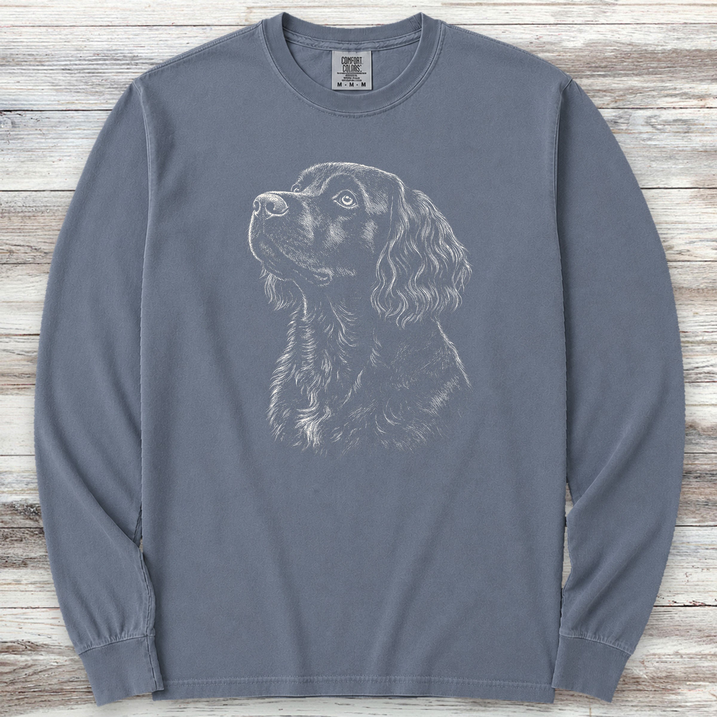 Boykin Spaniel Loyalty Long Sleeve Tee - Blue Jean