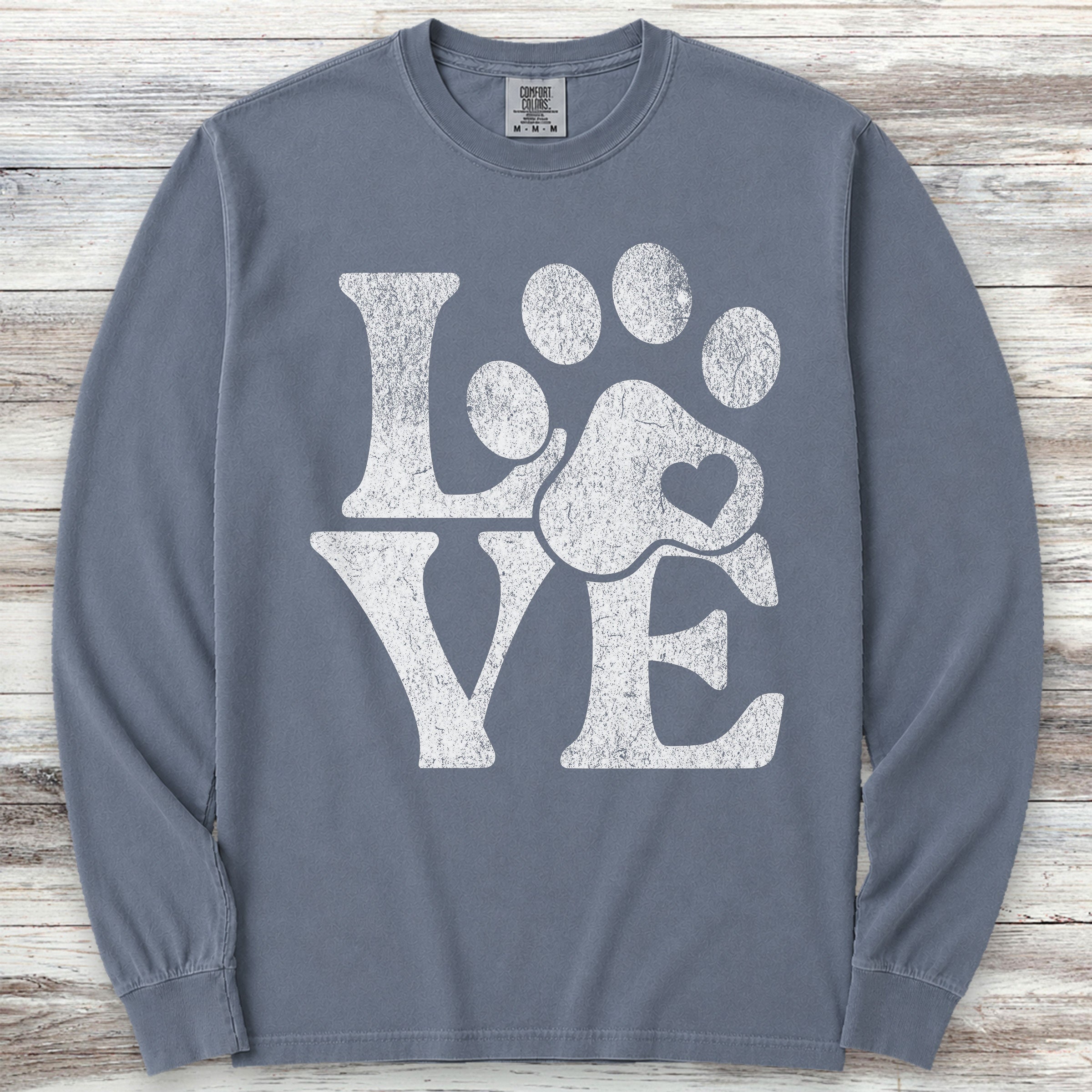 Love Long Sleeve Tee - Blue Jean