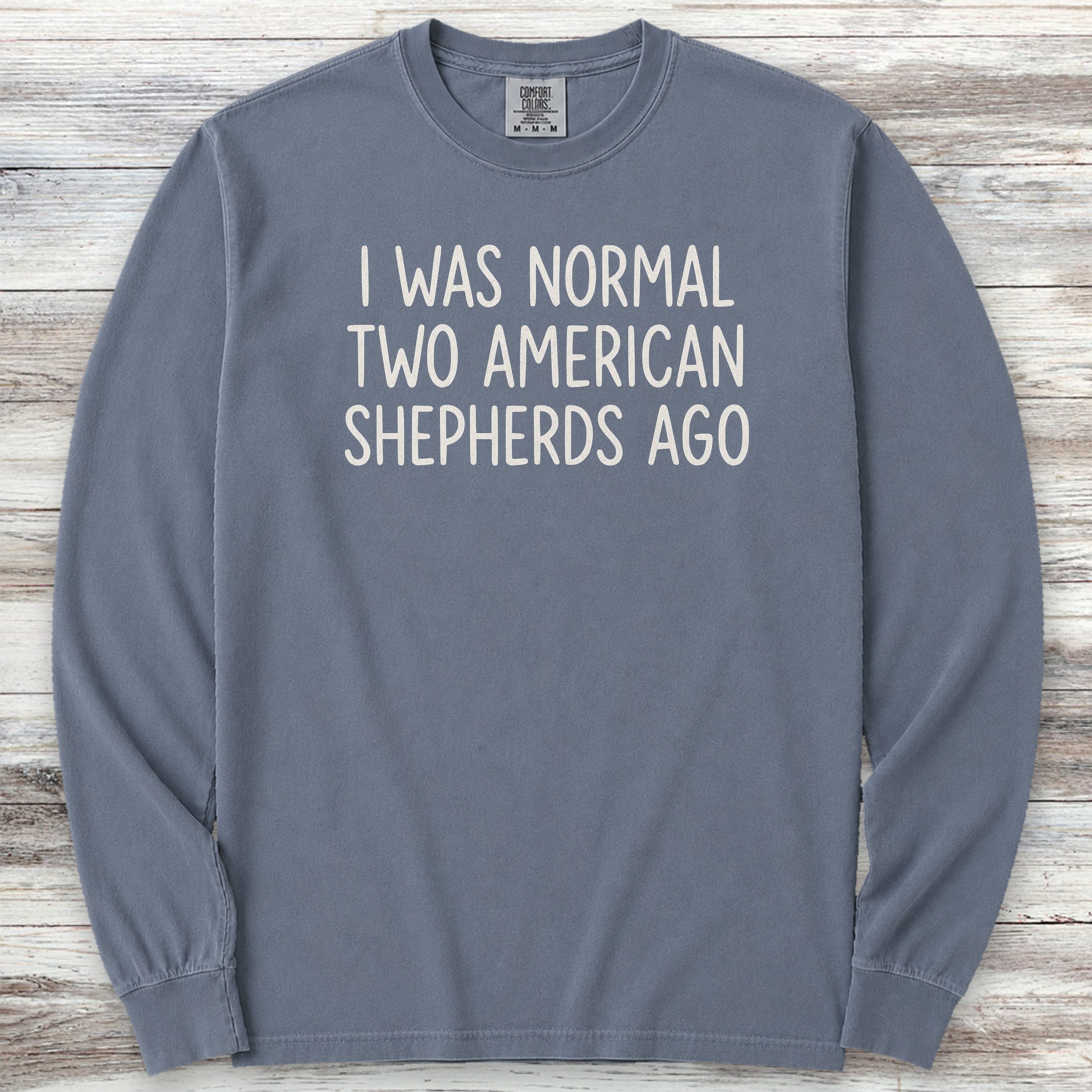 American Shepherd Normal Long Sleeve Tee - Blue Jean