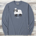 Poodle Black Boo Long Sleeve Tee - Blue Jean