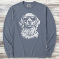 Golden Retriever Sunny Long Sleeve Tee - Blue Jean