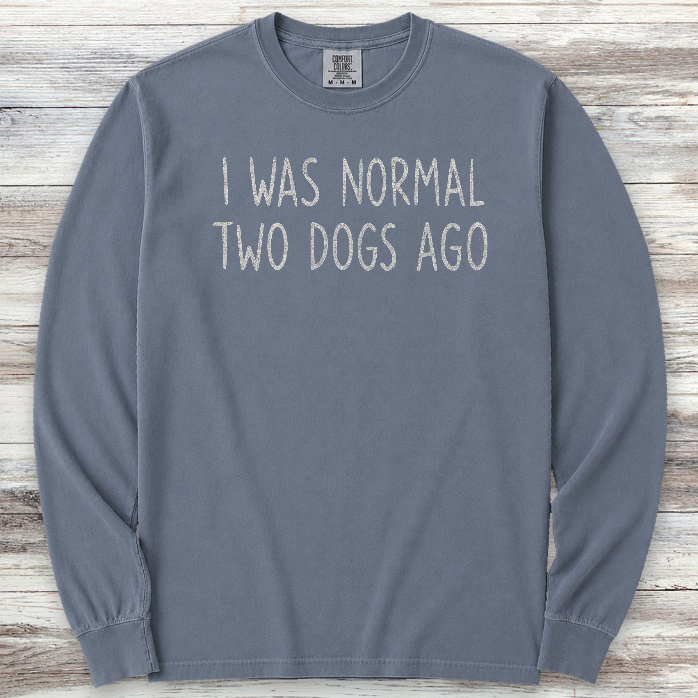 Dogs Normal Long Sleeve Tee - Blue Jean