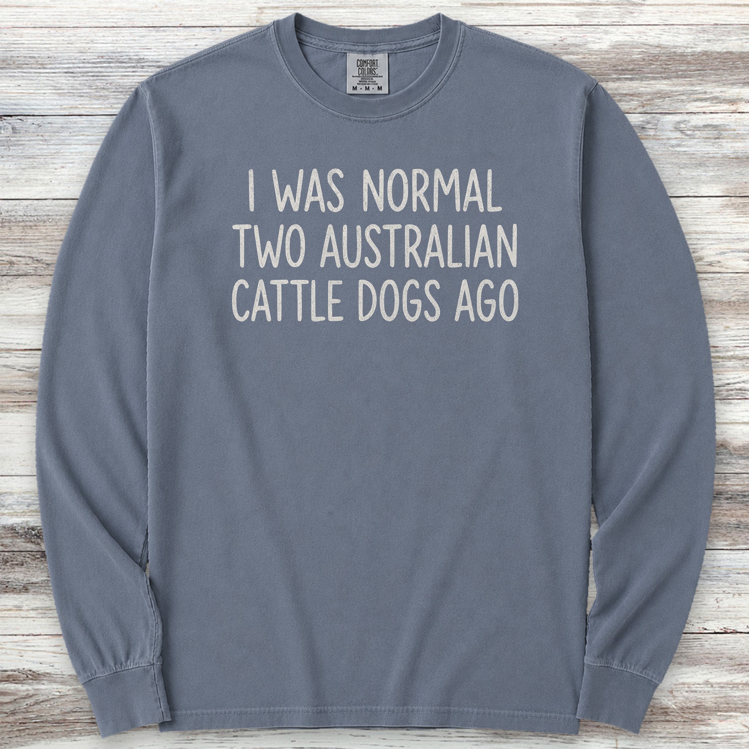 Australian Cattle Dog Normal Long Sleeve Tee - Blue Jean