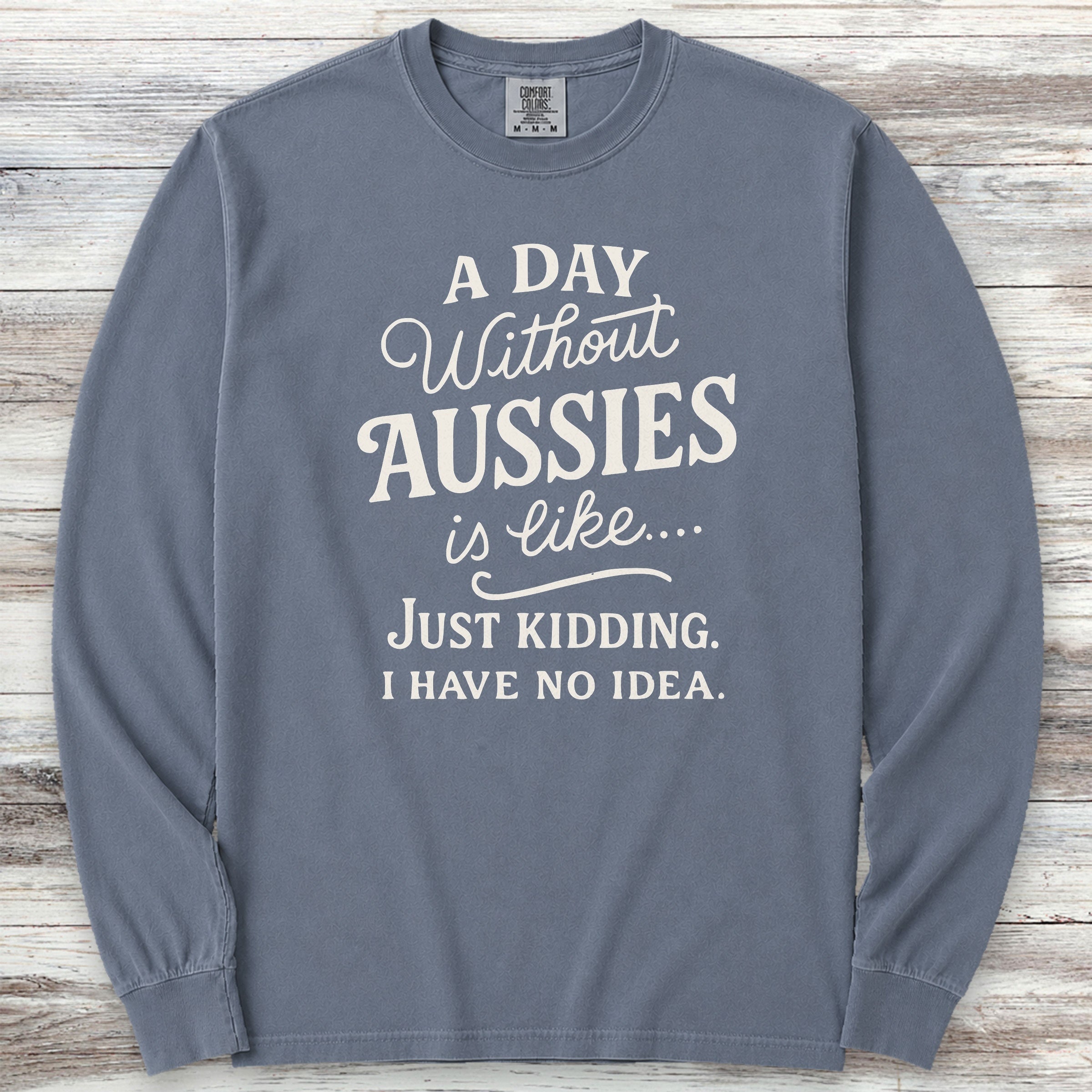 Aussie Days Long Sleeve Tee - Blue Jean