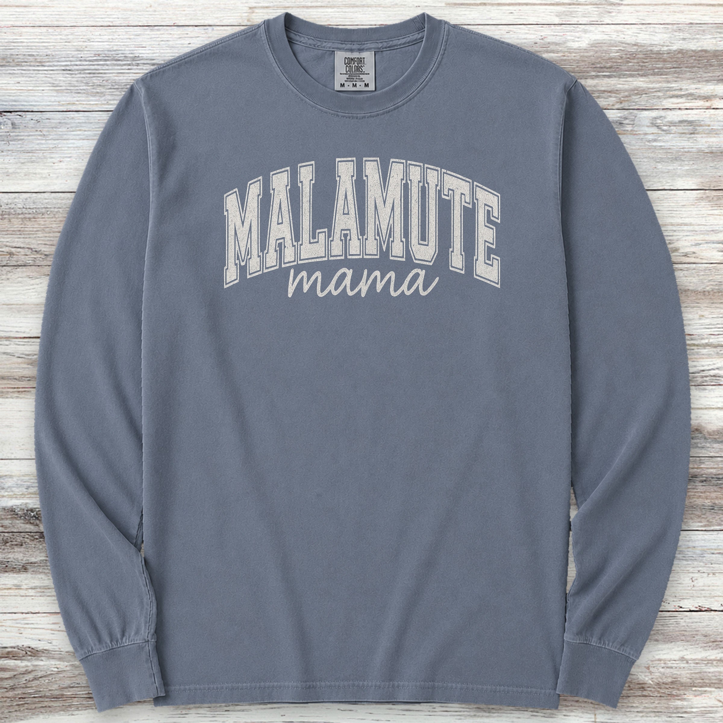 Malamute Mama Long Sleeve Tee - Blue Jean