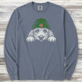 Doodle Peek-A-Doo Long Sleeve Tee - Blue Jean