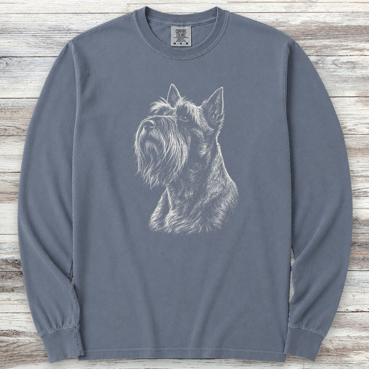 Scottish Terrier Loyalty Long Sleeve Tee - Blue Jean