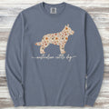 Australian Cattle Dog Fall Long Sleeve Tee - Blue Jean