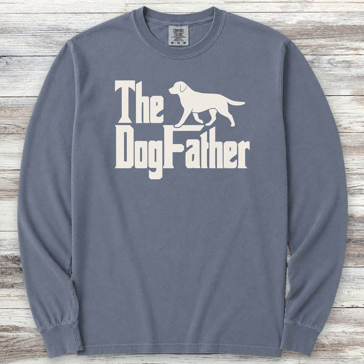 Labrador Retriever Dog Father Long Sleeve Tee - Blue Jean