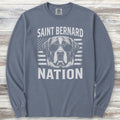 Saint Bernard Nation Long Sleeve Tee - Blue Jean