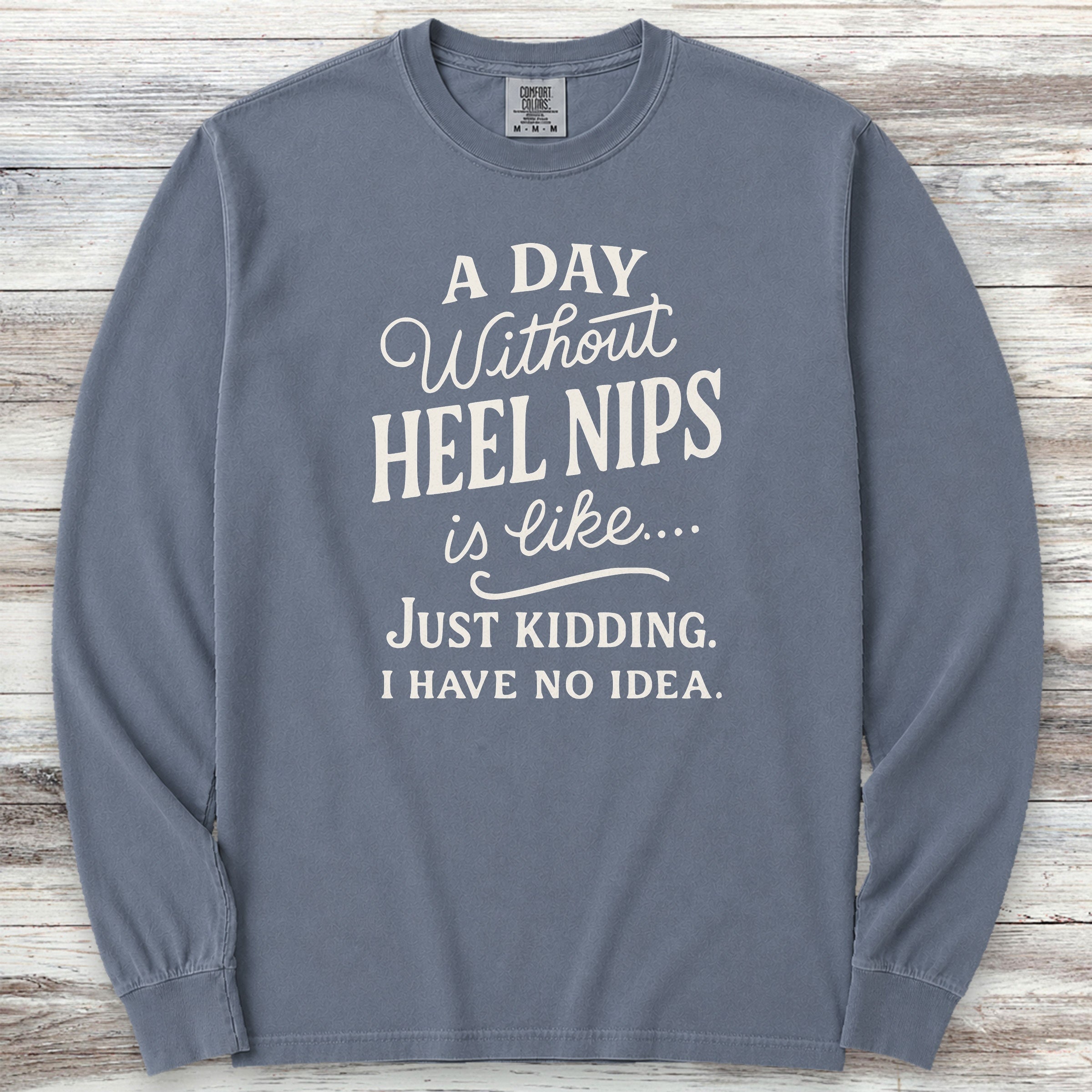 Australian Cattle Dog Days Long Sleeve Tee - Blue Jean
