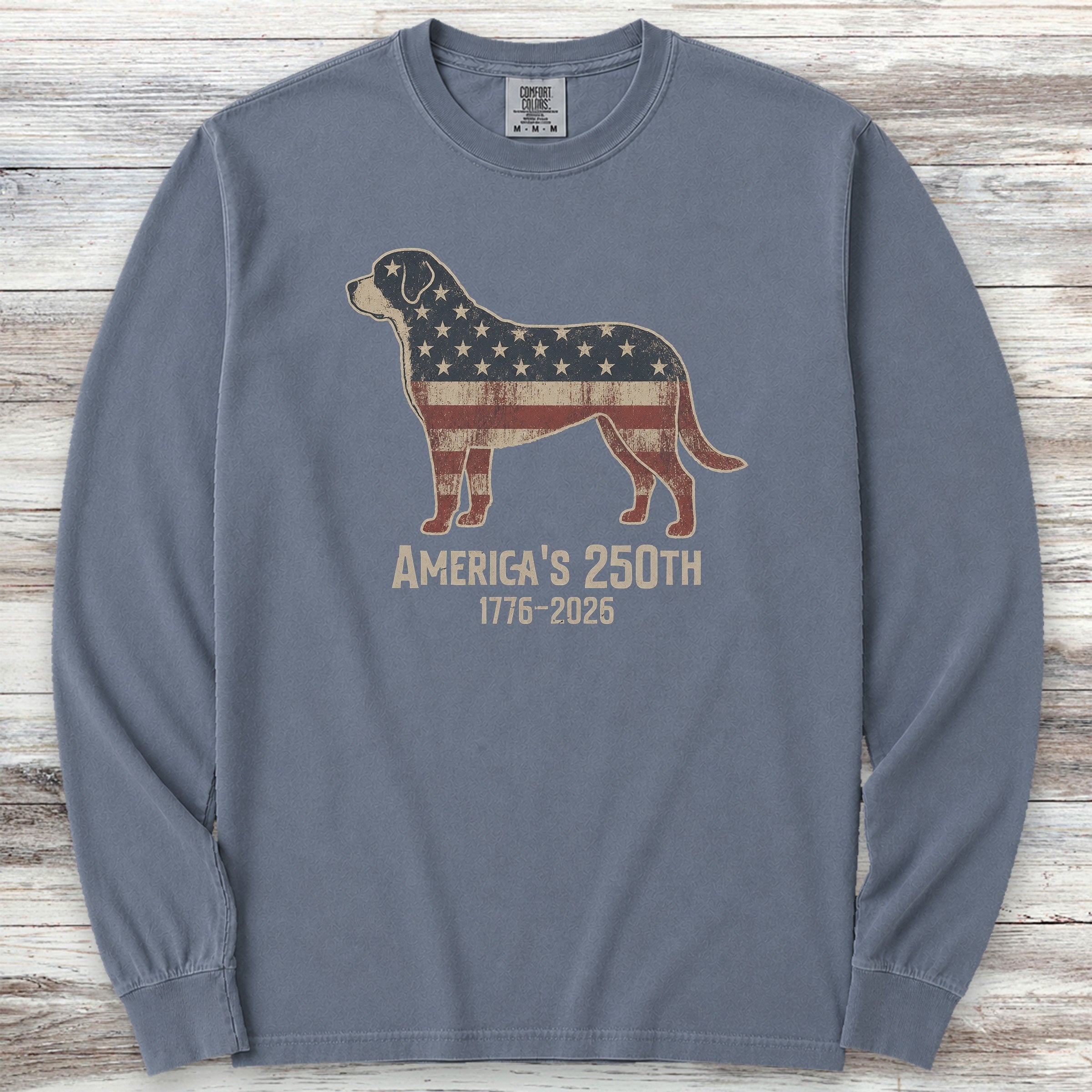 Swiss Mountain Dog 250 Long Sleeve Tee - Blue Jean