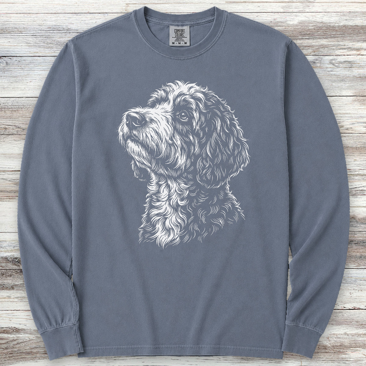 Bernedoodle Loyalty Long Sleeve Tee - Blue Jean