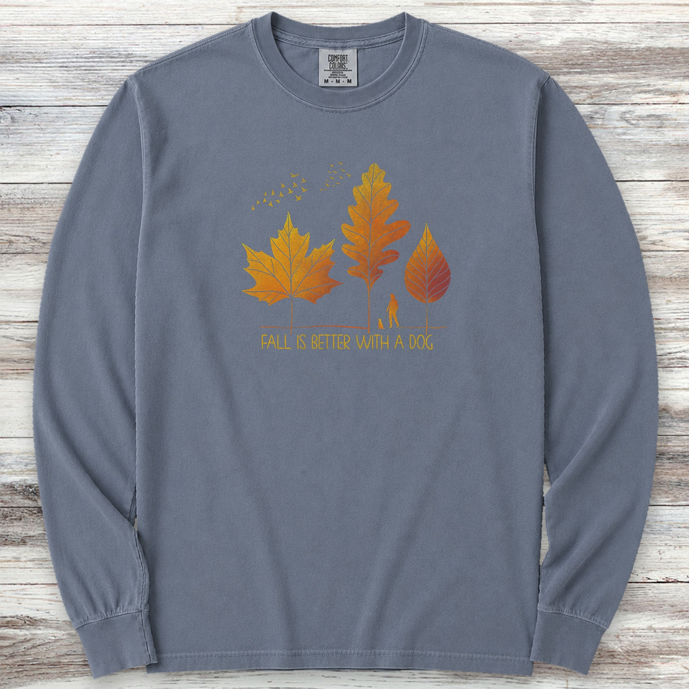 Fall Is Better Long Sleeve Tee - Blue Jean