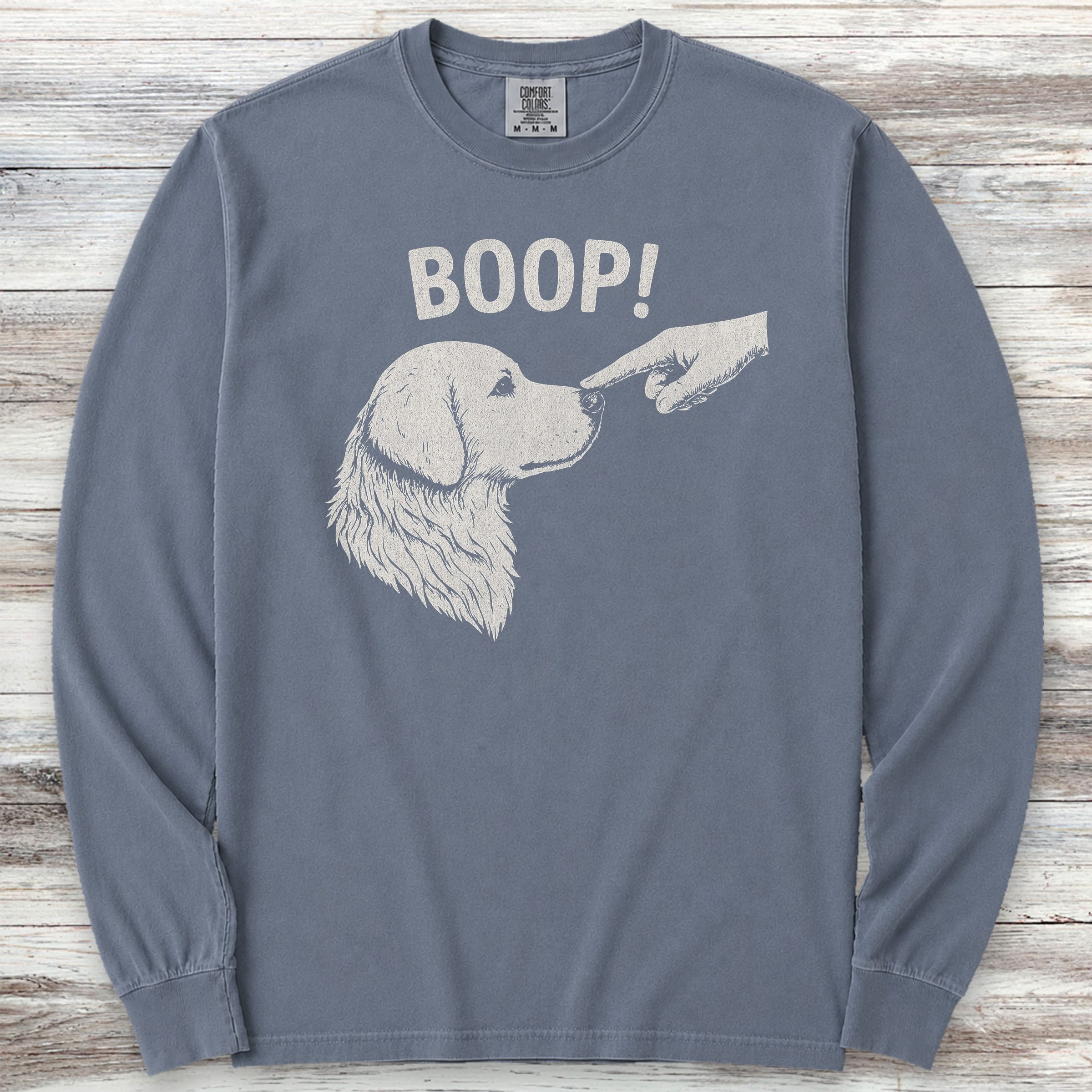 BOOP! Long Sleeve Tee - Blue Jean