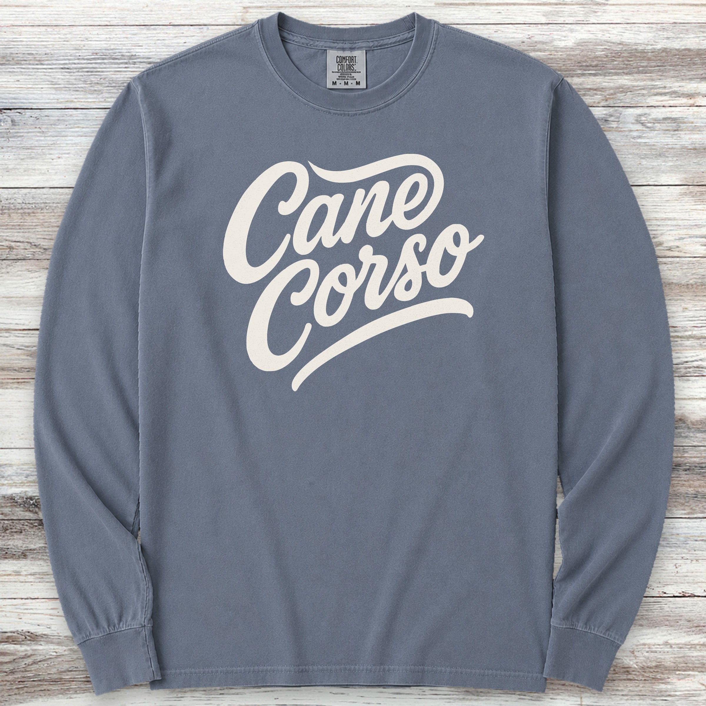 Cane Corso Team Long Sleeve Tee - Blue Jean