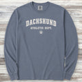Dachshund Athletic Dept Long Sleeve Tee - Blue Jean